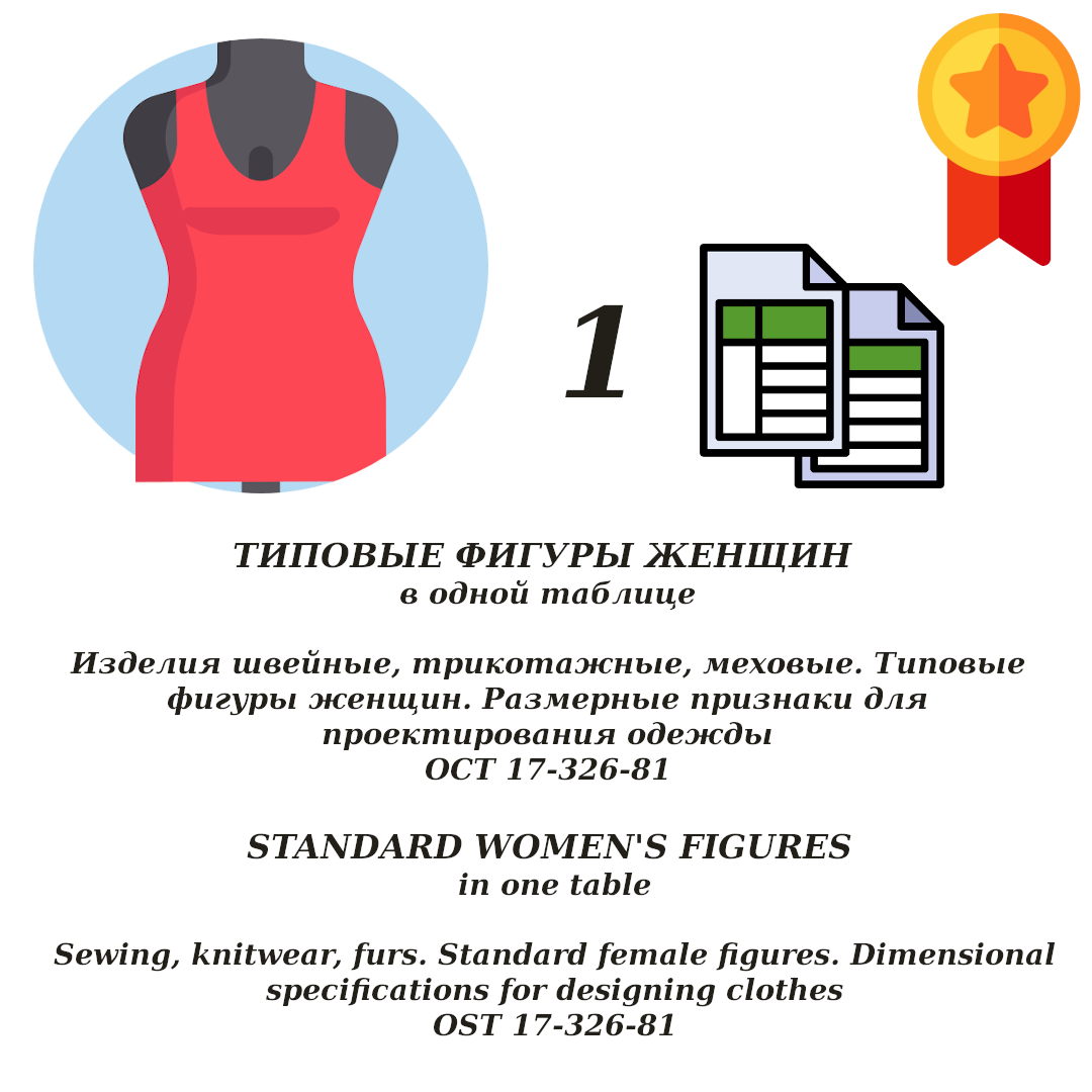 OST 17-326-81. Standard female figures (russian language)