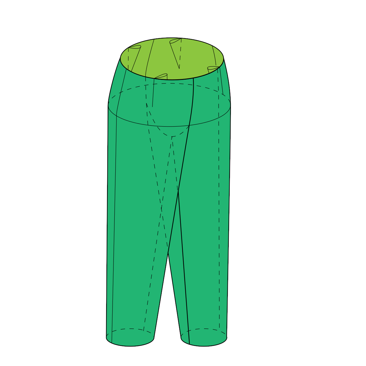 The base of women's pants according to the design method of the CNIISP (Russian language)