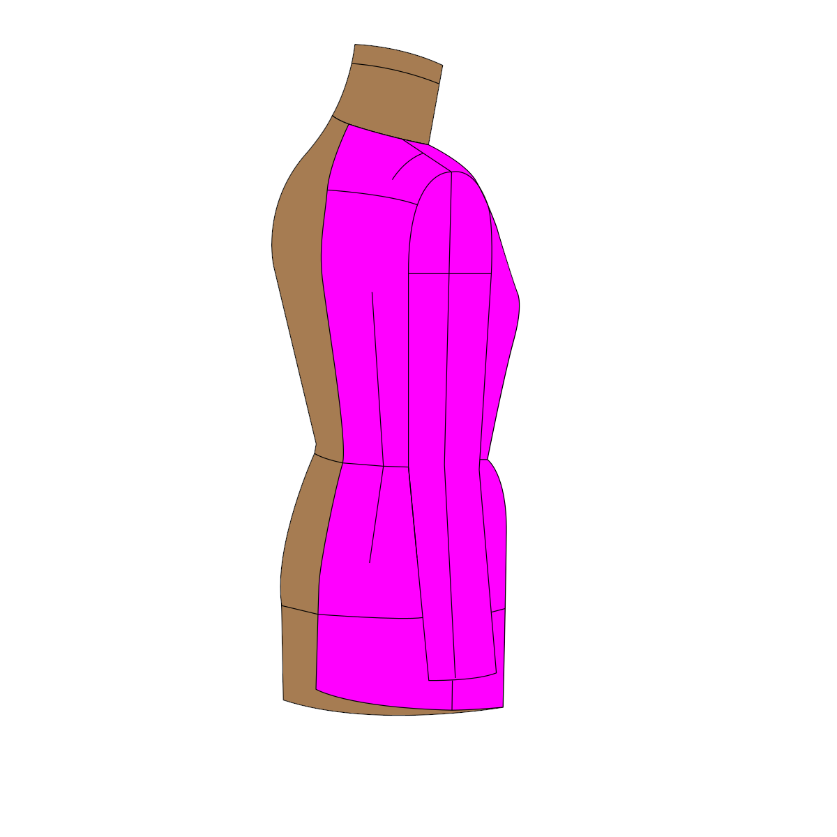 The base of a women's sports jacket to the method of Muller and Son (russian language).