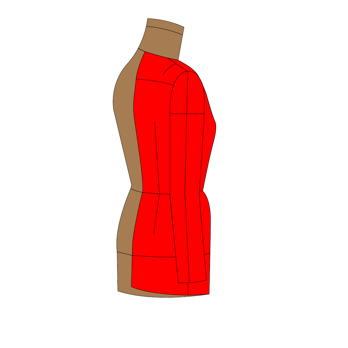 The base of a men's sports jacket to the method of Muller and Son (russian language).