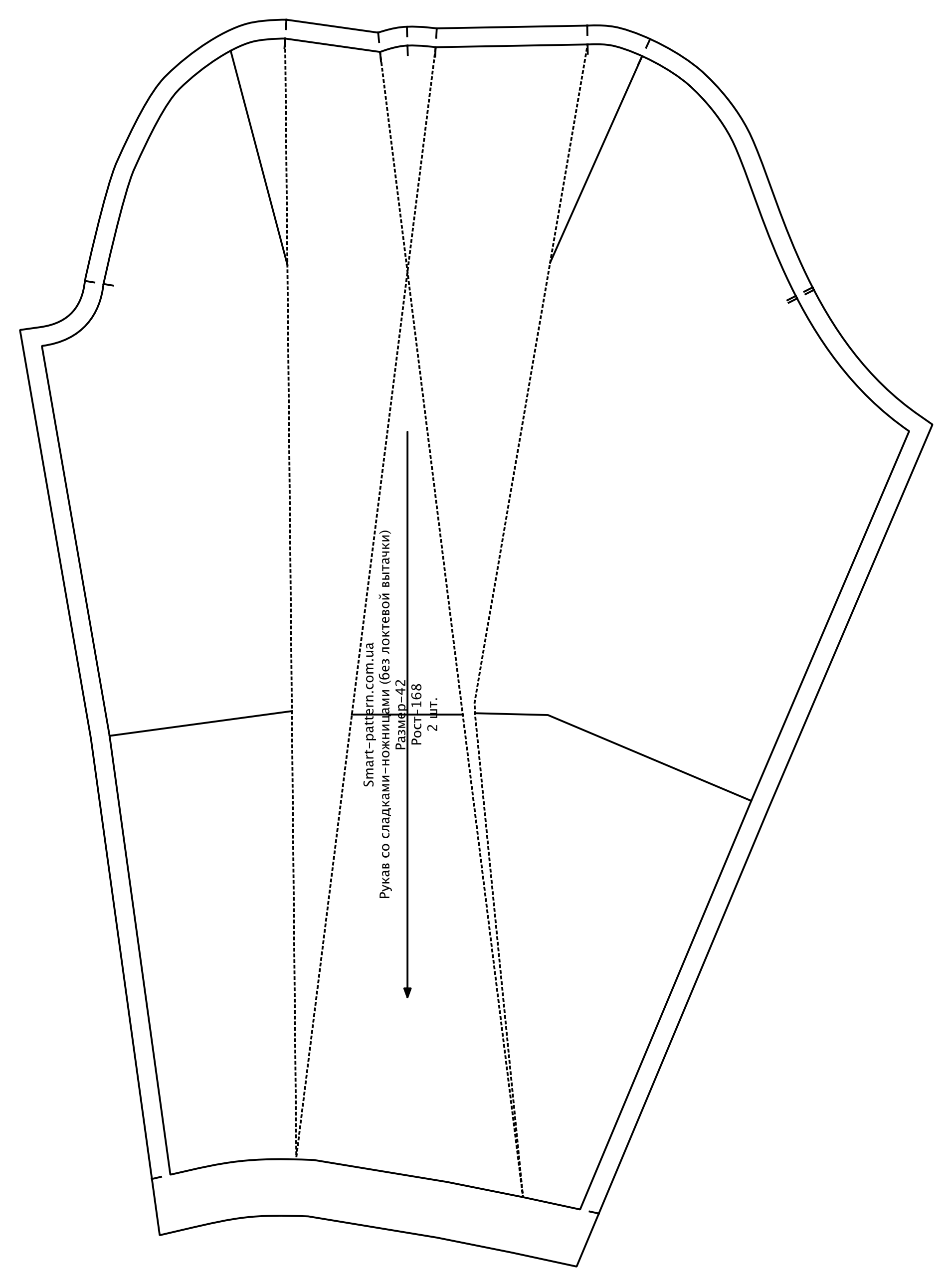 Set of sleeves to the base of a dress of a semi-fitted silhouette according to the method of M. Muller and Son (russian language)