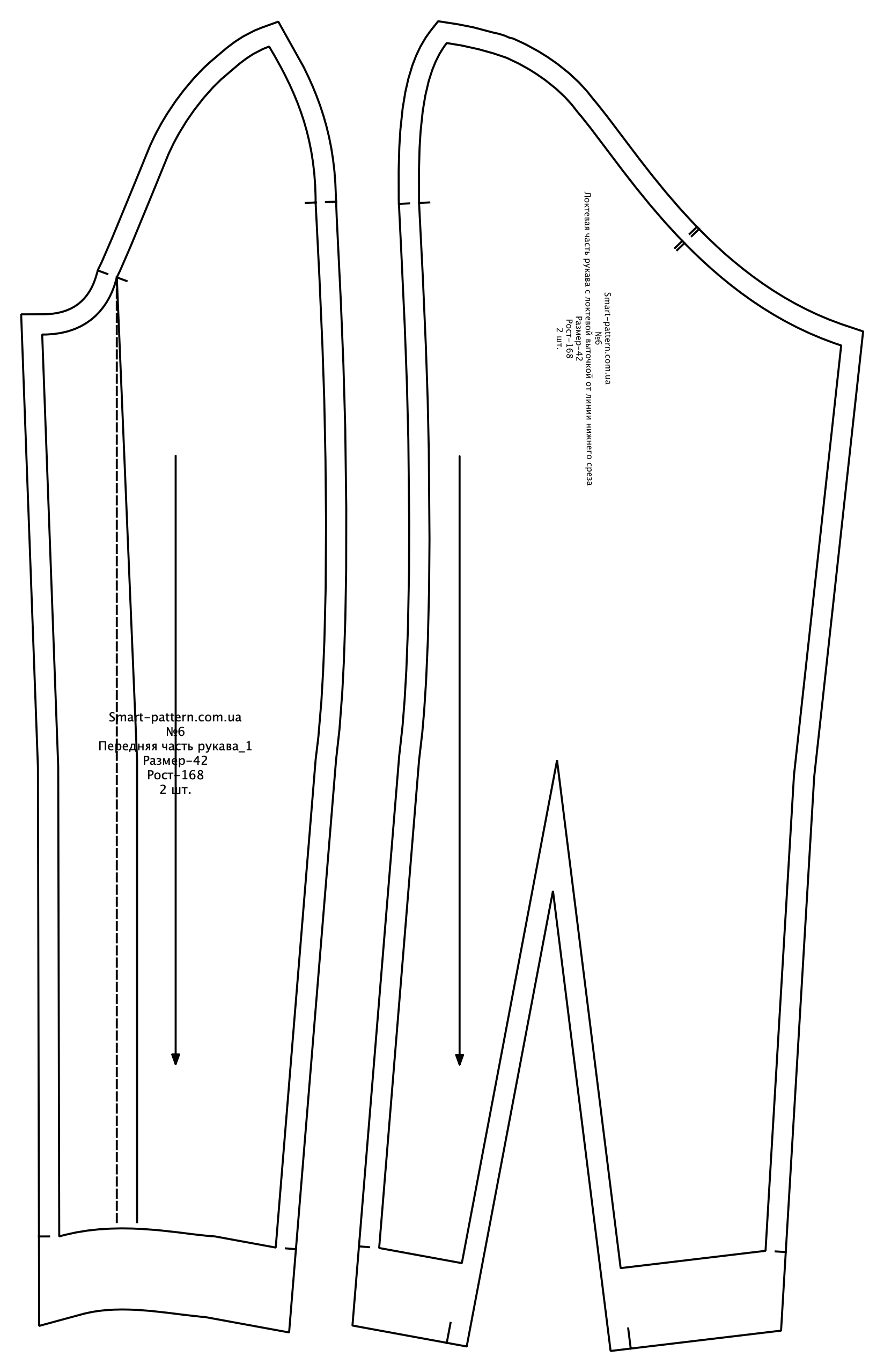Set of sleeves to the base of a dress of a semi-fitted silhouette according to the method of M. Muller and Son (russian language)