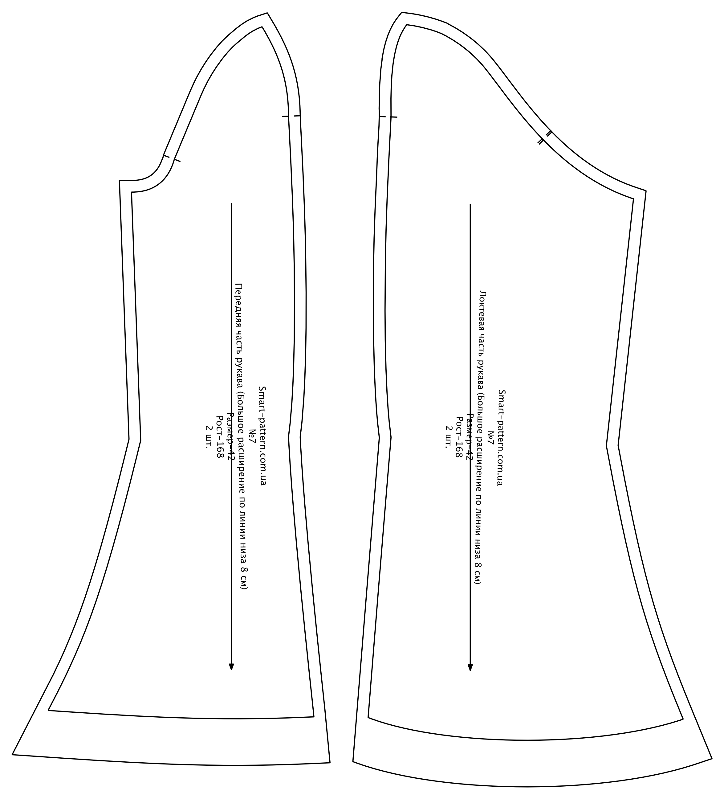 Set of sleeves to the base of a dress of a semi-fitted silhouette according to the method of M. Muller and Son (russian language)