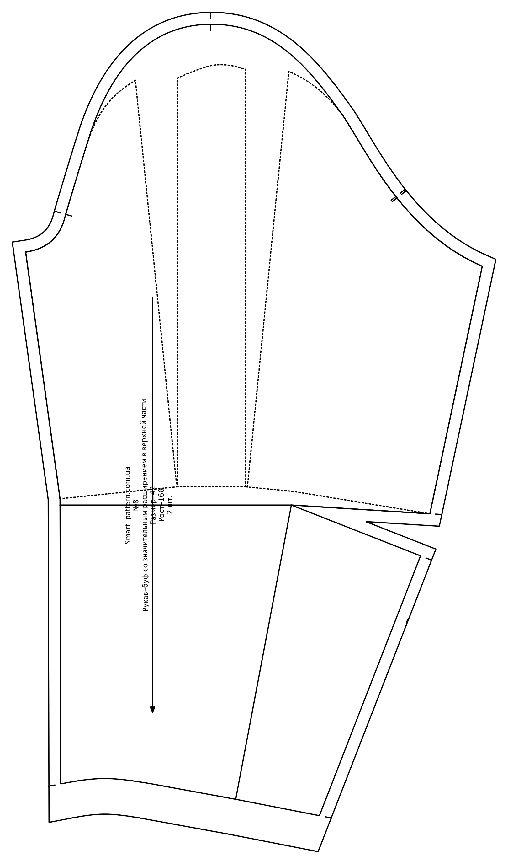 Set of sleeves to the base of a dress of a semi-fitted silhouette according to the method of M. Muller and Son (russian language)