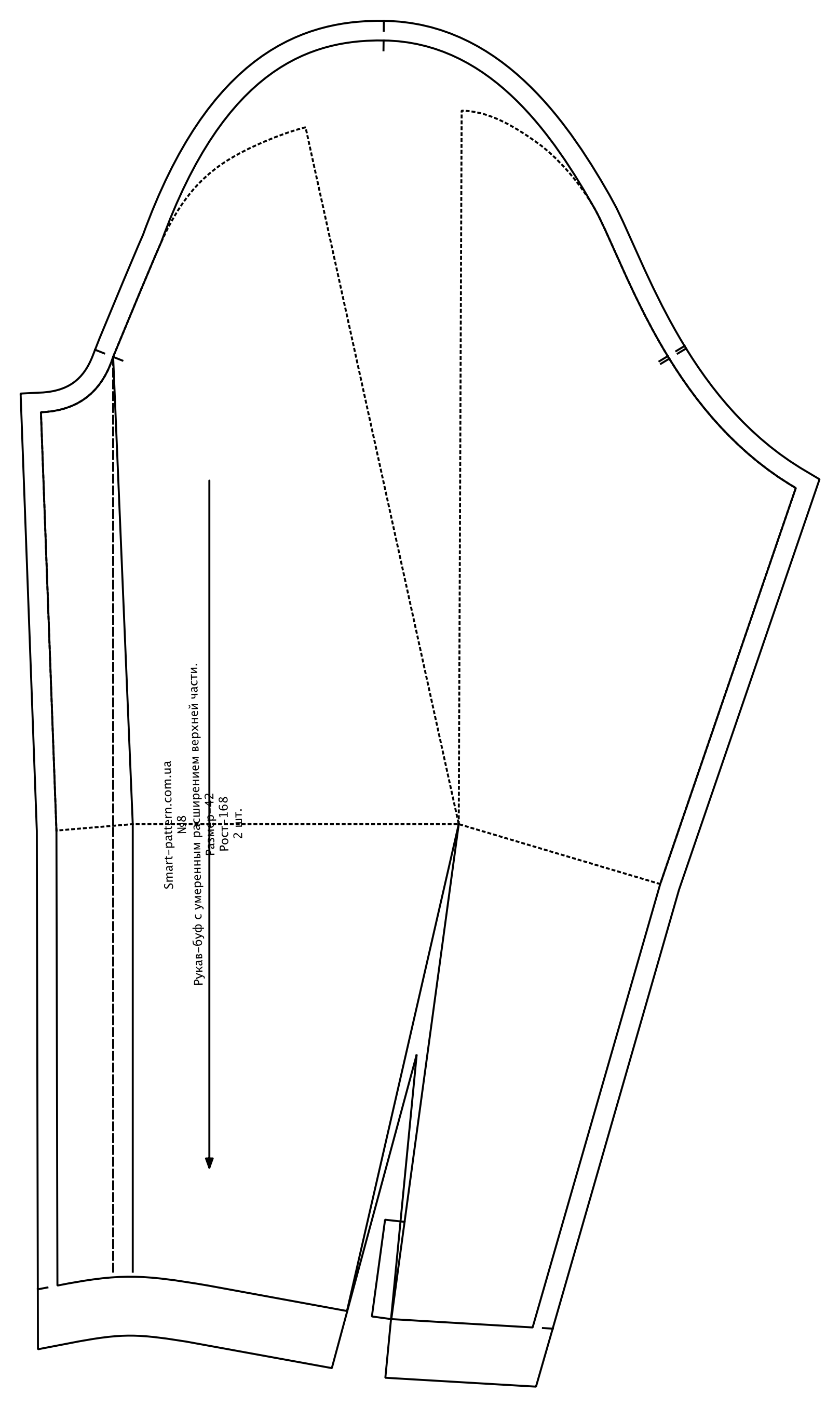 Set of sleeves to the base of a dress of a semi-fitted silhouette according to the method of M. Muller and Son (russian language)