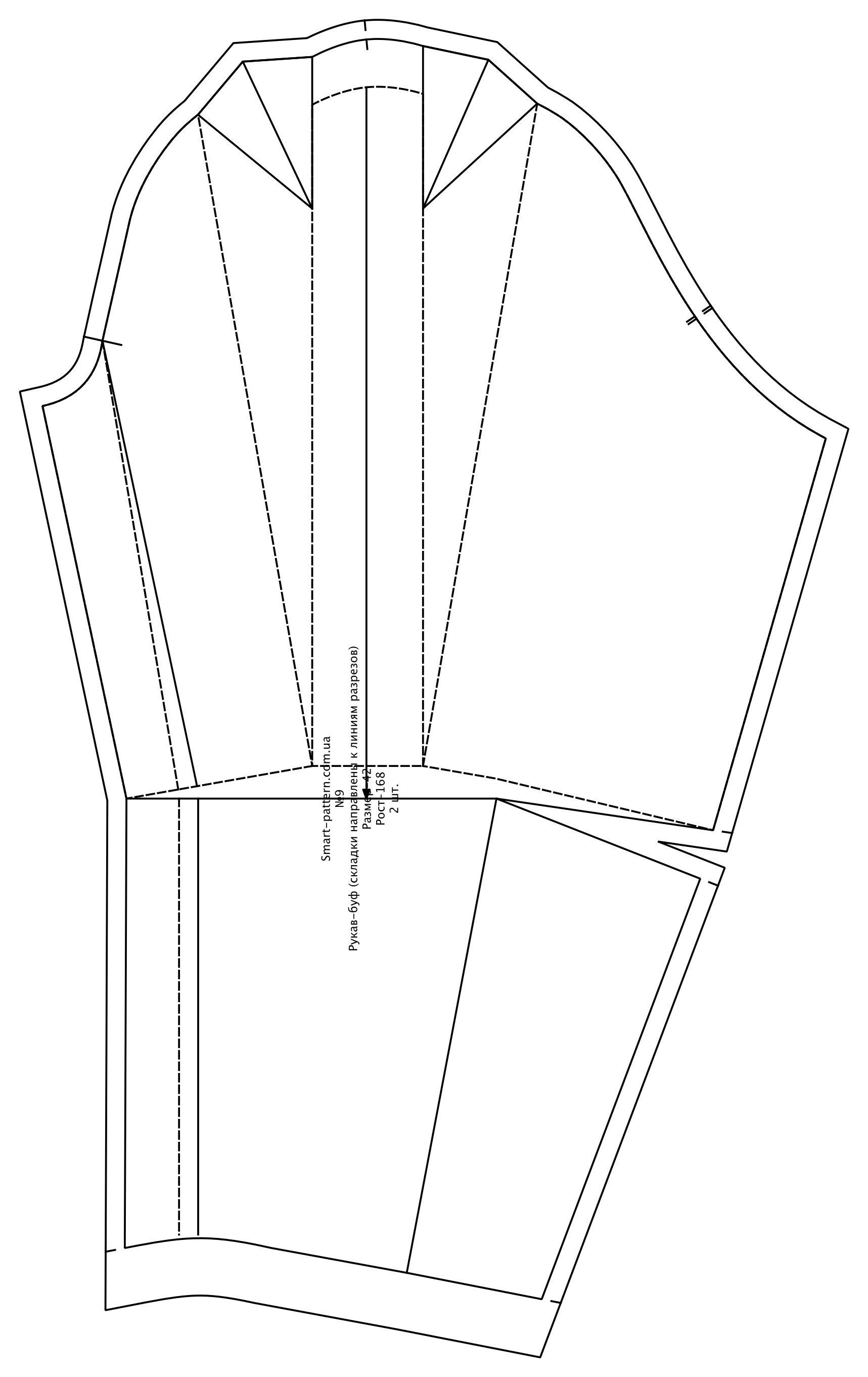 Set of sleeves to the base of a dress of a semi-fitted silhouette according to the method of M. Muller and Son (russian language)